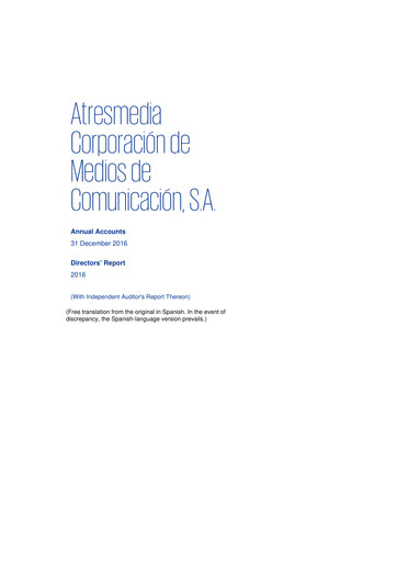 Thumbnail Atresmedia Corporación de Medios de Comunicación, S.A. Financial Statement 2016