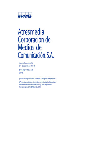 Thumbnail Atresmedia Corporación de Medios de Comunicación, S.A. Financial Statement 2018