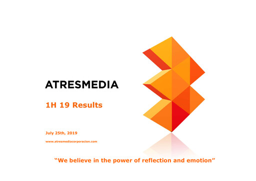 Thumbnail Atresmedia Corporación de Medios de Comunicación, S.A. Half-year Report 2019
