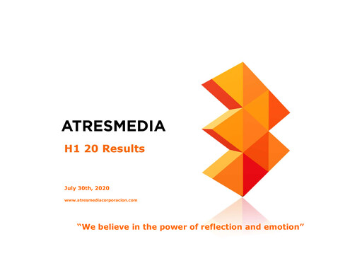 Thumbnail Atresmedia Corporación de Medios de Comunicación, S.A. Half-year Report 2020