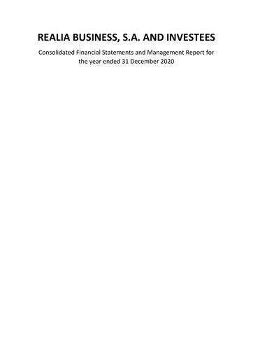 Miniature Realia Business Bilan financier 2020