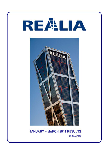 Thumbnail Realia Business Quarterly Report 2011-q1