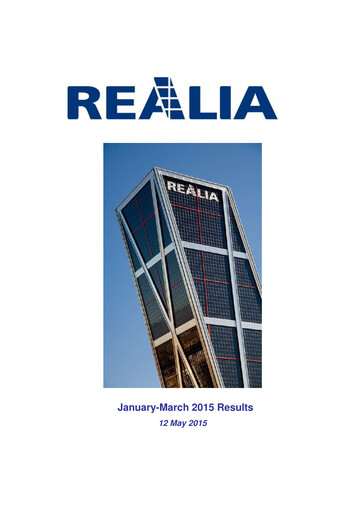 Thumbnail Realia Business Quarterly Report 2015-q1
