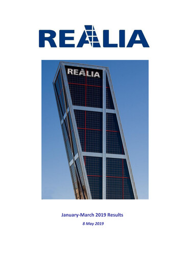 Thumbnail Realia Business Quarterly Report 2019-q1