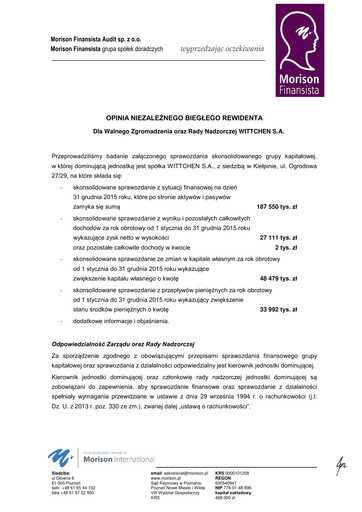 Miniature Wittchen Rapport annuel 2015