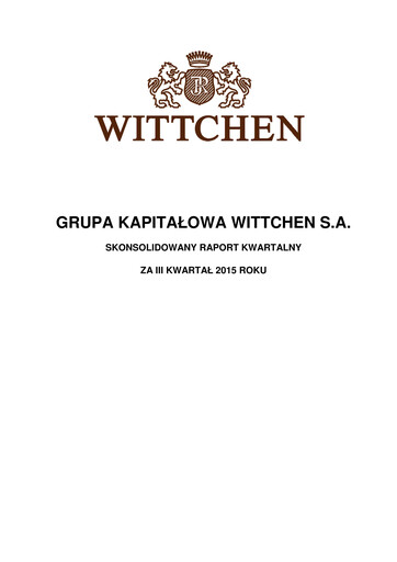 Miniature Wittchen Rapport trimestriel 2015-q3