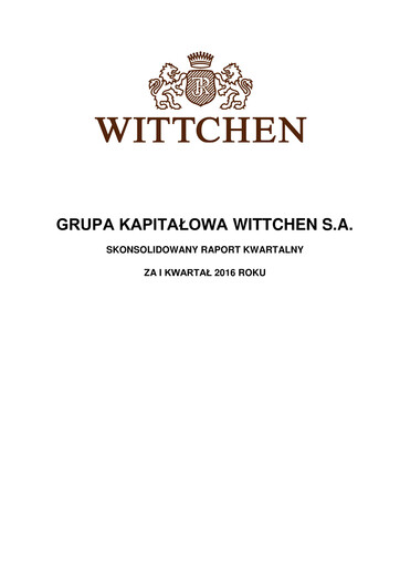 Miniature Wittchen Rapport trimestriel 2016-q1