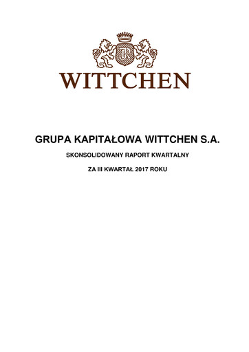 Miniature Wittchen Rapport trimestriel 2017-q3