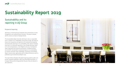 Thumbnail eQ Oyj Sustainability Report 2019