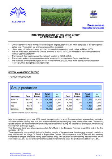 Thumbnail Sipef Half-year Report 2010-h1