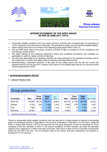 Thumbnail Sipef Half-year Report 2011-h1