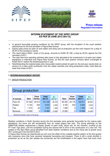 Thumbnail Sipef Half-year Report 2012-h1