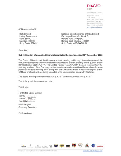 Thumbnail United Spirits
 Half-year Report 2020-h1