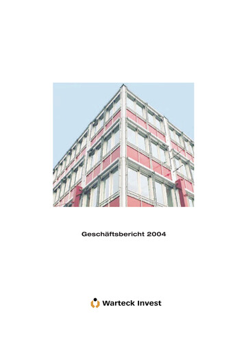 Vorschaubild Warteck Invest Jahresbericht 2004