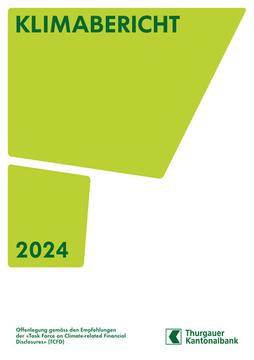Thumbnail Thurgauer Kantonalbank ESG Report 2024