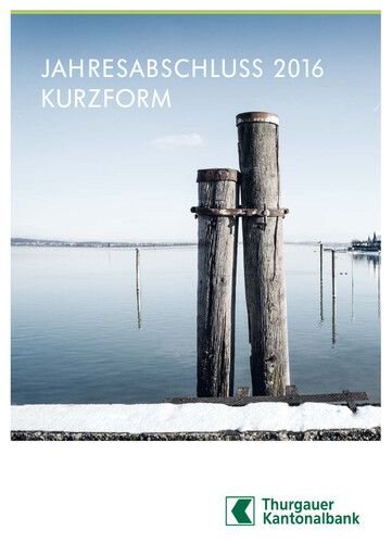 Thumbnail Thurgauer Kantonalbank Financial Statement 2016