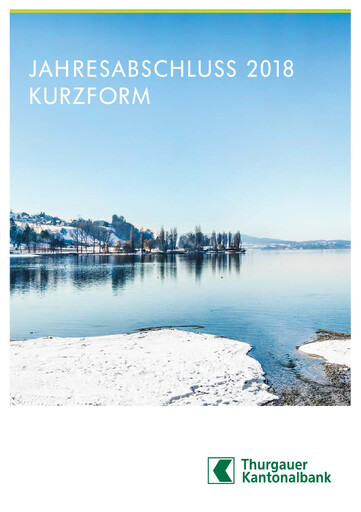 Thumbnail Thurgauer Kantonalbank Financial Statement 2018