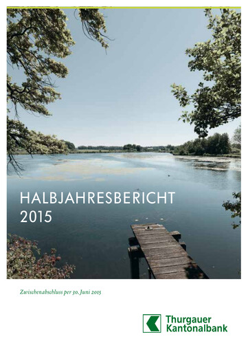 Thumbnail Thurgauer Kantonalbank Half-year Report 2015-h1