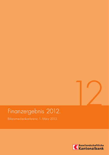Thumbnail Basellandschaftliche Kantonalbank Financial Statement 2012