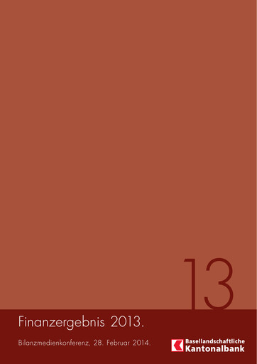 Thumbnail Basellandschaftliche Kantonalbank Financial Statement 2013