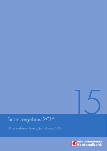 Thumbnail Basellandschaftliche Kantonalbank Financial Statement 2015