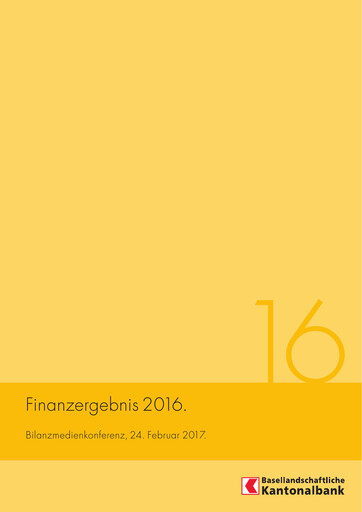 Thumbnail Basellandschaftliche Kantonalbank Financial Statement 2016