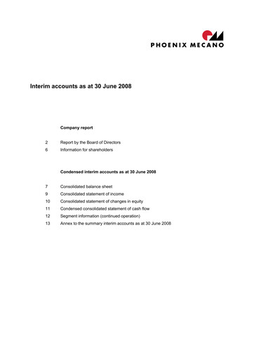 Thumbnail Phoenix Mecano Half-year Report 2008-h1