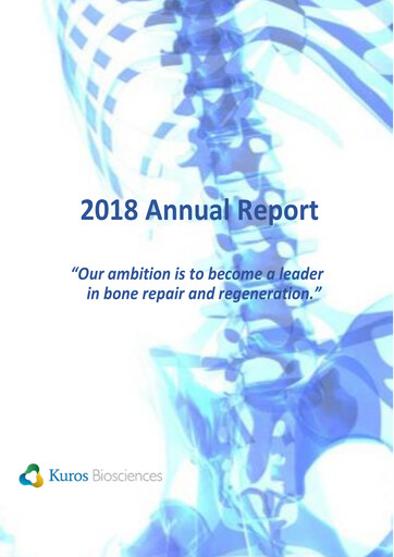 Thumbnail Kuros Biosciences Annual Report 2018