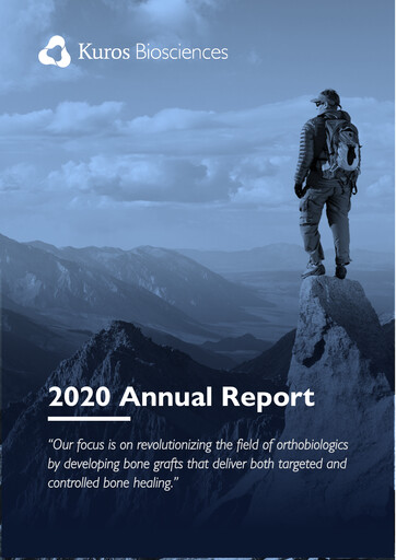 Thumbnail Kuros Biosciences Annual Report 2020