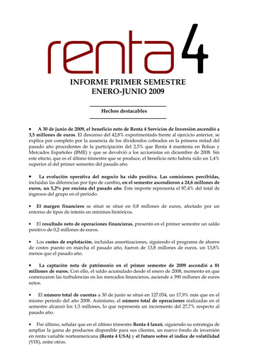 Thumbnail Renta 4 Banco Half-year Report 2009-h1