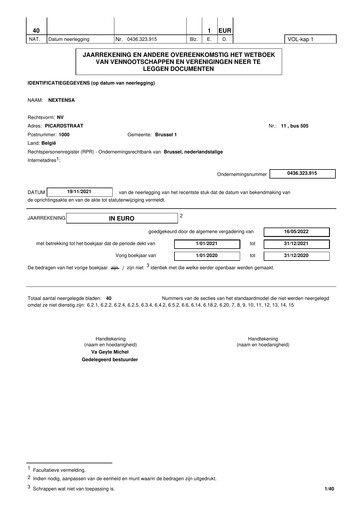 Thumbnail Nextensa Financial Statement 2021