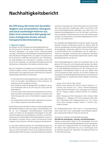 Vorschaubild CPH Group AG Nachhaltigkeitsbericht 2024