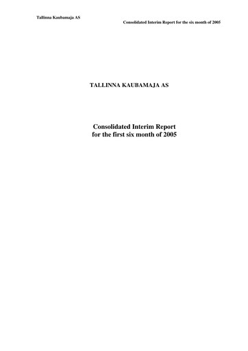 Thumbnail TKM Grupp AS Half-year Report 2005-h1