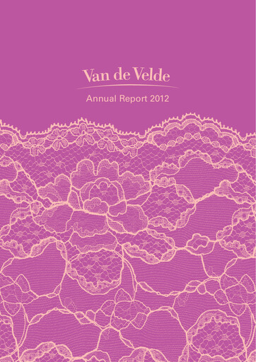 Thumbnail Van de Velde Annual Report 2012