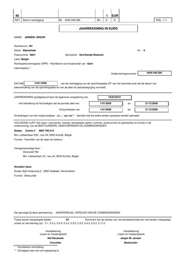 Thumbnail Jensen-Group Financial Statement 2009