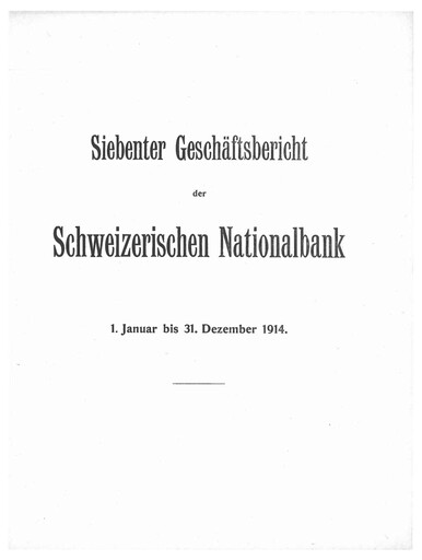 Thumbnail Schweizerische Nationalbank Annual Report 1914
