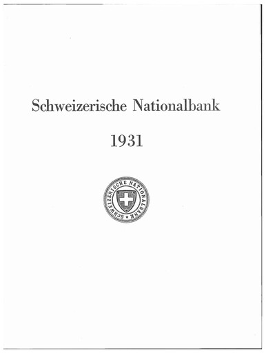 Thumbnail Schweizerische Nationalbank Annual Report 1931