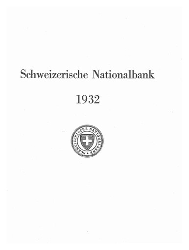 Thumbnail Schweizerische Nationalbank Annual Report 1932