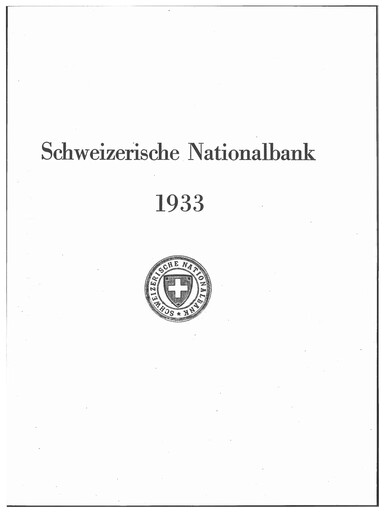 Thumbnail Schweizerische Nationalbank Annual Report 1933