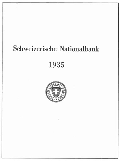 Thumbnail Schweizerische Nationalbank Annual Report 1935