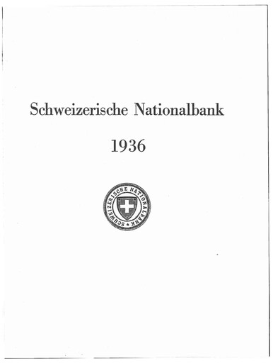 Thumbnail Schweizerische Nationalbank Annual Report 1936