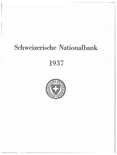 Thumbnail Schweizerische Nationalbank Annual Report 1937