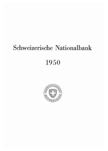 Thumbnail Schweizerische Nationalbank Annual Report 1950