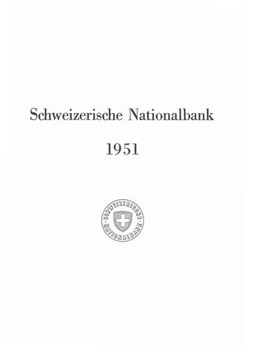 Thumbnail Schweizerische Nationalbank Annual Report 1951
