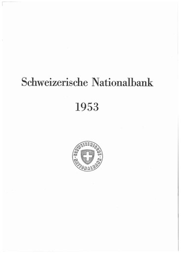 Thumbnail Schweizerische Nationalbank Annual Report 1953