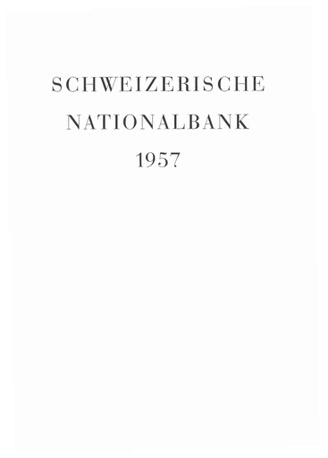 Thumbnail Schweizerische Nationalbank Annual Report 1957