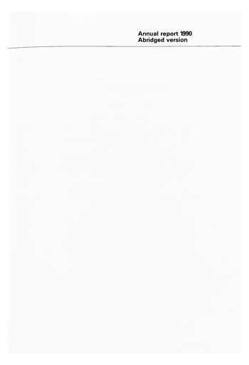 Thumbnail Schweizerische Nationalbank Annual Report 1990