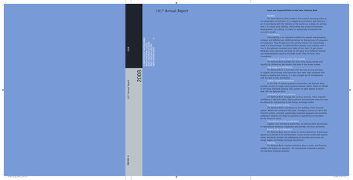 Thumbnail Schweizerische Nationalbank Annual Report 2008