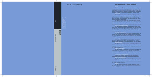 Thumbnail Schweizerische Nationalbank Annual Report 2011