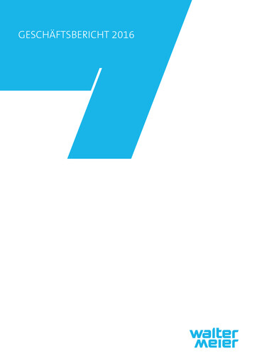 Thumbnail Meier Tobler Group Annual Report 2016